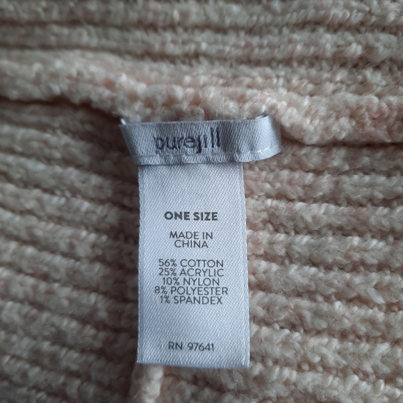 J. Jill Pure Jill pale pink ribbed knit shrug sweater one size - Picture 12 of 12